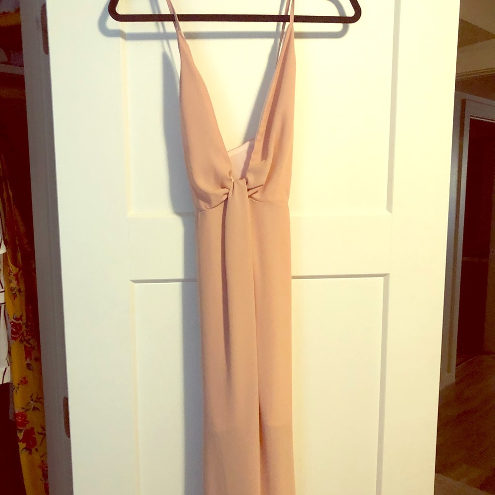Blush maxi dress